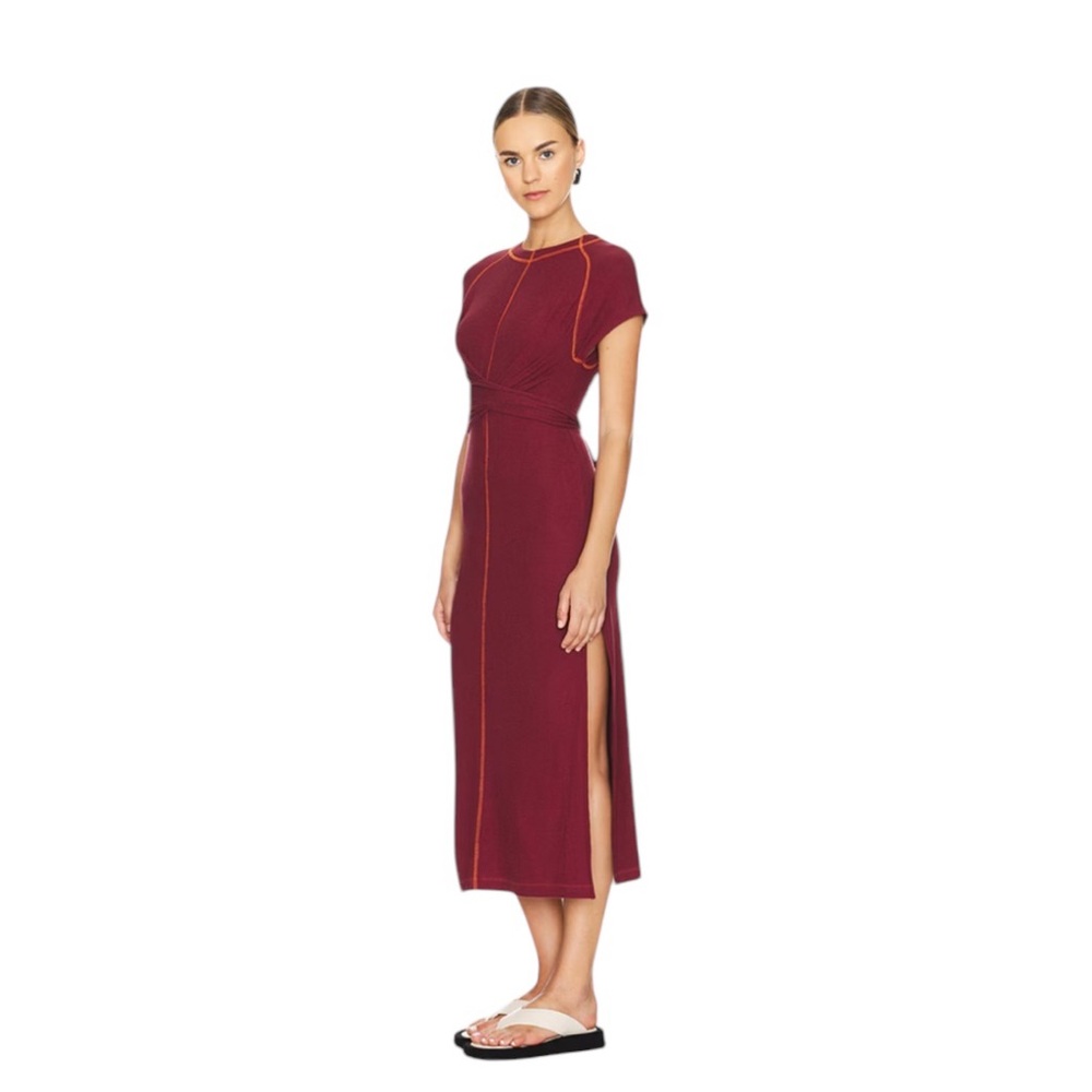 NWT Free People Sunni Tie Back Maxi Dress IN WILD GINGER Medium - Picture 4 of 9